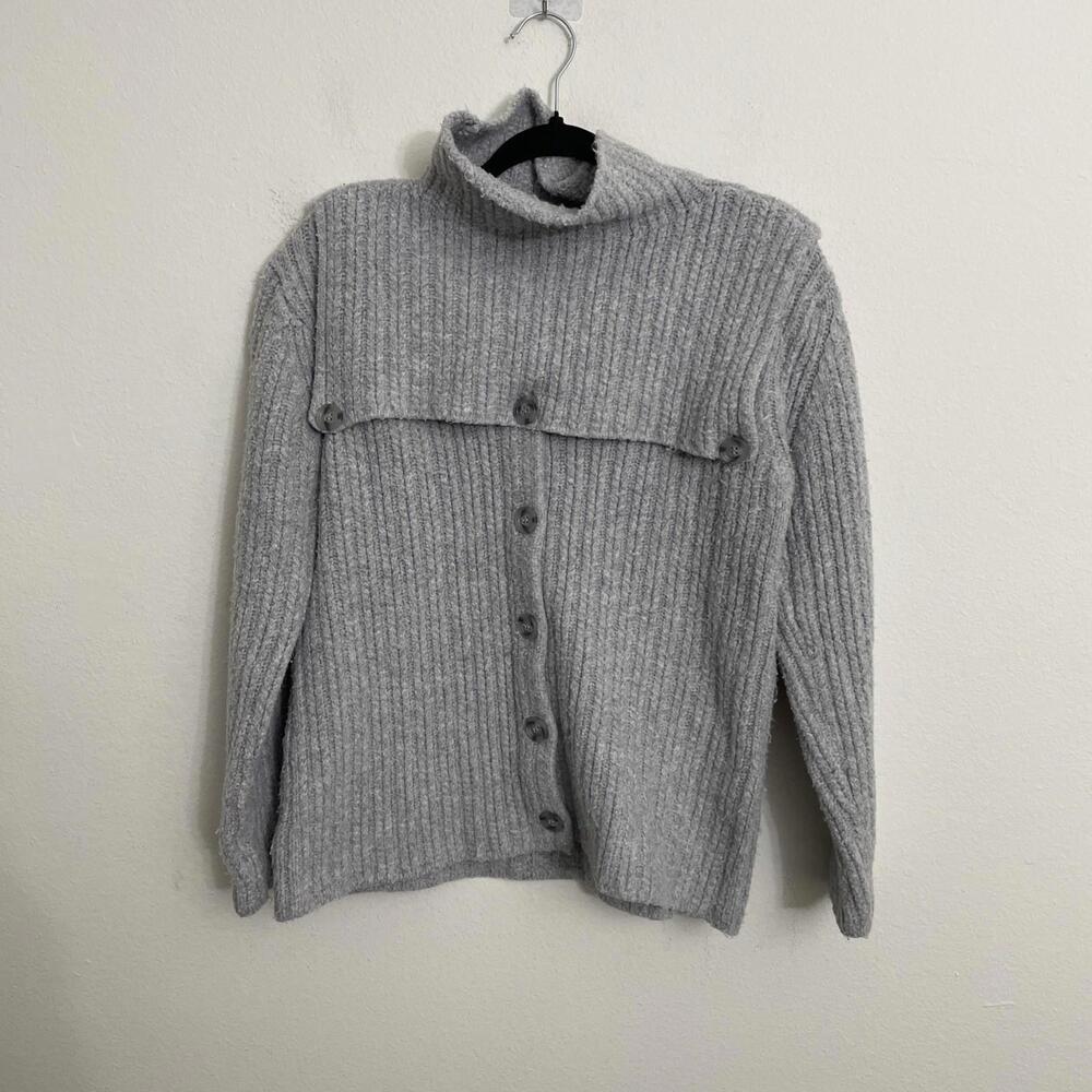 Rosetta Getty Gray Button Up Sweater Size S